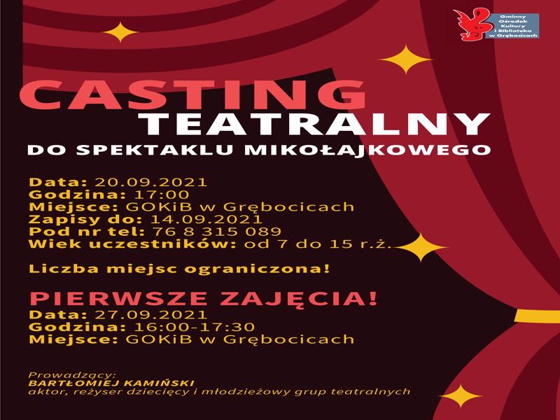 Plakat - casting teatralny