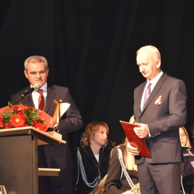 Wójt Gminy Grębocice Roman Jabłoński i Przewodniczący Gminy Grębocice Tadeusz Kuzara.