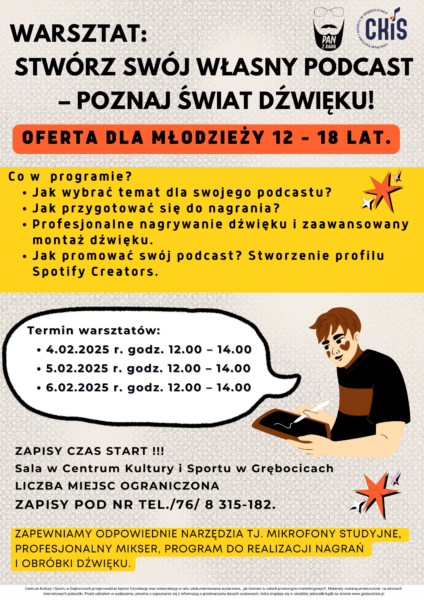 Warsztat Stwórz swój własny podcast – poznaj świat dźwięku!