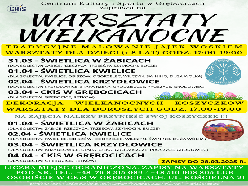 WARSZTATY WIELKANOC