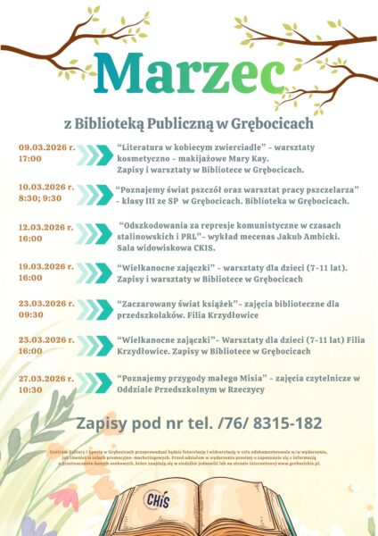 Marzec z Biblioteką Publiczną in Grębocicach Poster