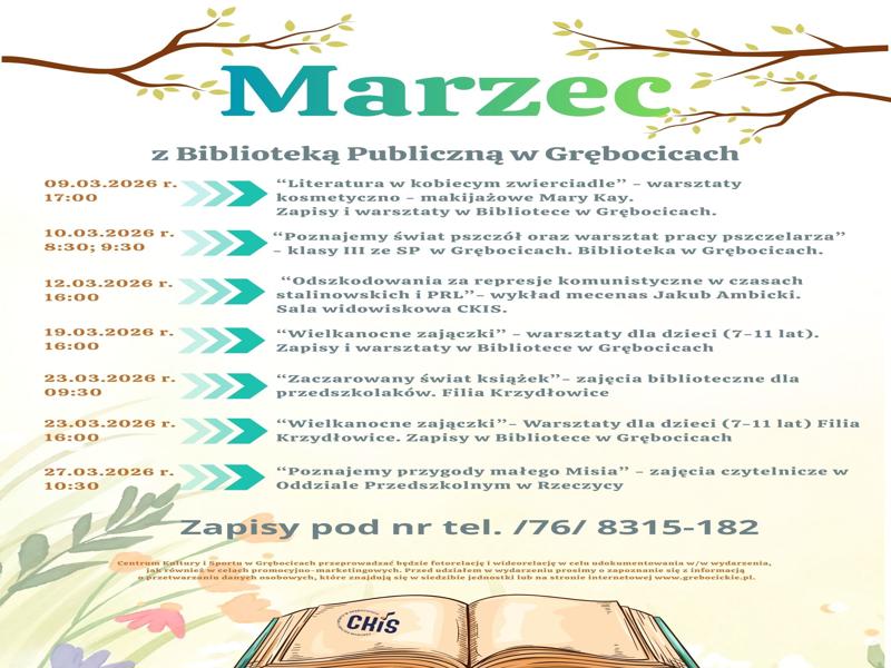 Marzec z Biblioteką Publiczną in Grębocicach Poster